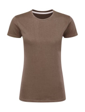 Signature Tagless Tee Damen, Tiefes Taupe