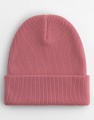 Original Beanie aus Bio-Baumwolle mit Umschlag, gebrochenes Weiß, Rosa