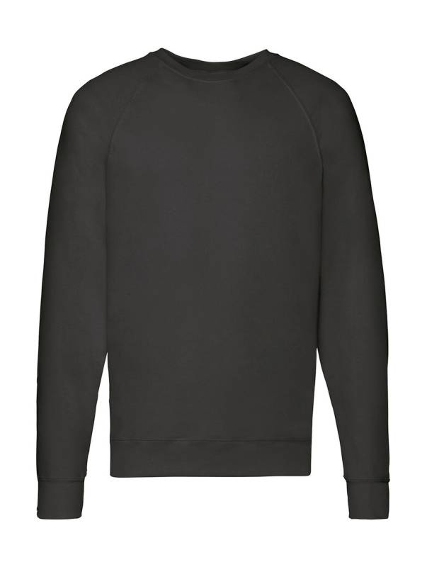 Leichtes Raglan-Sweatshirt, schwarz – Fruit of the Loom (1)