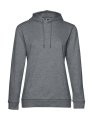 #Hoodie / Damen French Terry, Heather Mid Grey