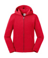 Authentischer Kinder-Sweatshirt mit Kapuze und Reißverschluss, Klassisches Rot