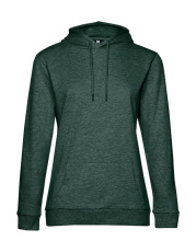 #Hoodie / Damen French Terry, Dunkelgrün Heidekraut