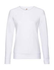 Damen-Raglan-Sweatshirt, leicht,, weiß