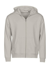 UNLAGED Kapuzenpullover mit durchgehendem Reißverschluss, Zement