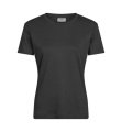 Damen-T-Shirt aus Pima-Baumwolle, schwarz