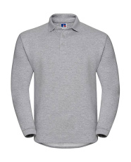 Sweatshirt mit robustem Kragen, helles Oxfordgrau