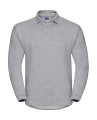 Sweatshirt mit robustem Kragen, helles Oxfordgrau, Helles Oxford