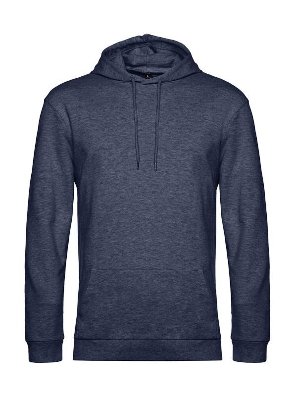#Hoodie aus French Terry, marineblau meliert – B&C (1)