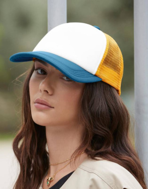 Retro 5 Panel Trucker, marineblau/rot – Beechfield (4)