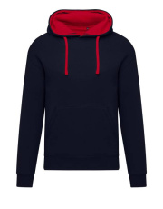 Originals Contrast Kapuzen-Sweatshirt für Herren, Dunkelschwarz/Rot