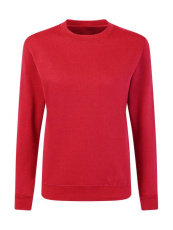 Damen-Sweatshirt mit Rundhalsausschnitt, rot