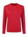 Damen-Sweatshirt mit Rundhalsausschnitt, rot