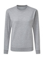 Damen-Sweatshirt mit Rundhalsausschnitt, helles Oxfordgrau, Helles Oxford
