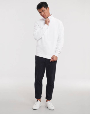 Authentisches Sweatshirt mit 1/4-Reißverschluss, weiß – Russell Athletic (4)