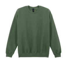 Softstyle Mittelschweres Fleece-Rundhalsausschnitt für Erwachsene, militärgrün