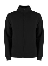 Sweatshirt mit Reißverschluss in regulärer Passform, schwarz
