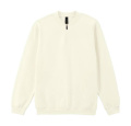 Softstyle Midweight Fleece-Sweatshirt für Erwachsene mit 1/4-Reißverschluss, gebrochenes Weiß, Cremefarben