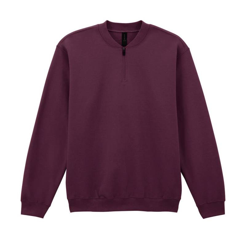 Softstyle Midweight Fleece-Sweatshirt für Erwachsene mit 1/4-Reißverschluss, Kastanienbraun – Gildan (1)