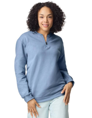Softstyle Midweight Fleece-Sweatshirt für Erwachsene mit 1/4-Reißverschluss, Kastanienbraun – Gildan (2)