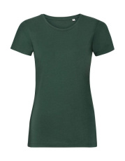 Damen-T-Shirt aus reiner Bio-Baumwolle, flaschengrün