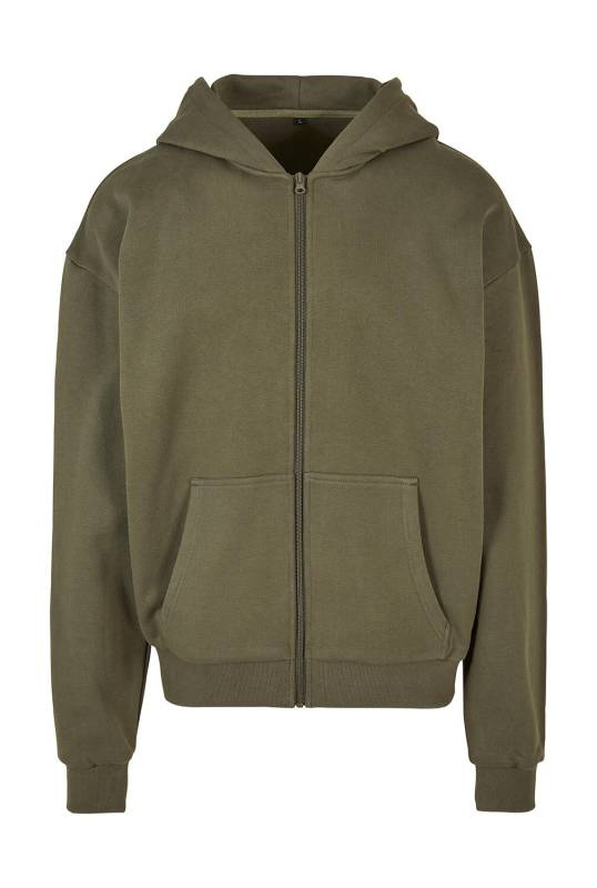 Ultra Heavy Zip Hoody, olivgrün – Build Your Brand (1)