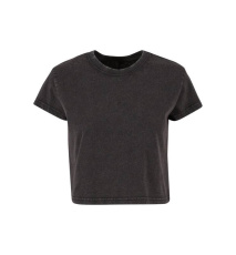 Vintage-Crop-Top für Damen, schwarz