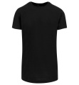 Geformtes langes T-Shirt, schwarz