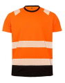 Sicherheits-T-Shirt aus recyceltem Material, Fluoreszierendes Orange
