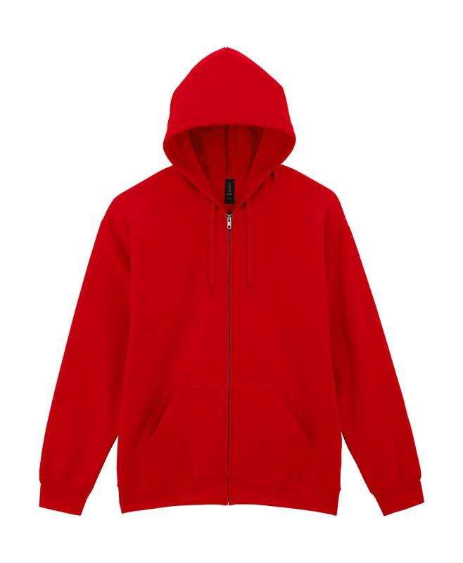 Softstyle Midweight Kapuzenpullover mit durchgehendem Reißverschluss, rot – Gildan (1)