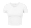 Damen Cropped-T-Shirt, weiß