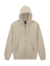 Softstyle Midweight Kapuzenpullover mit durchgehendem Reißverschluss, sandfarben