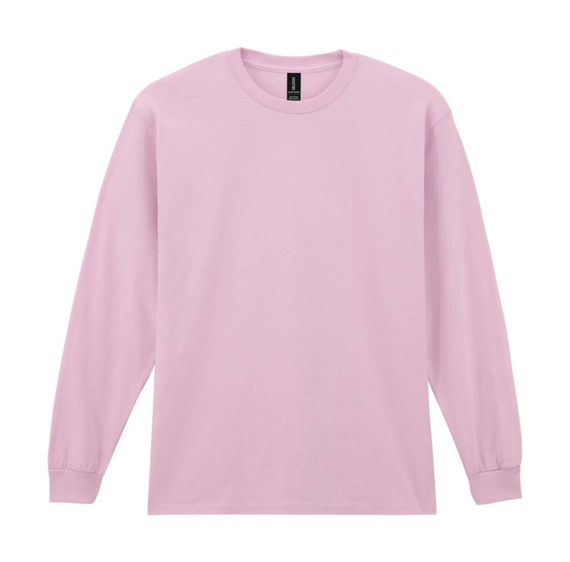 Ultra Cotton Erwachsenen-T-Shirt LS, Hellrosa – Gildan (1)