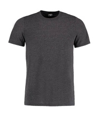 Modisches Superwash® 60º T-Shirt in modischer Passform, Dunkelgrau meliert