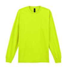 Ultra Cotton Erwachsenen-T-Shirt LS, Sicherheitsgrün