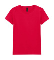 Schweres Baumwoll-T-Shirt für Damen, rot