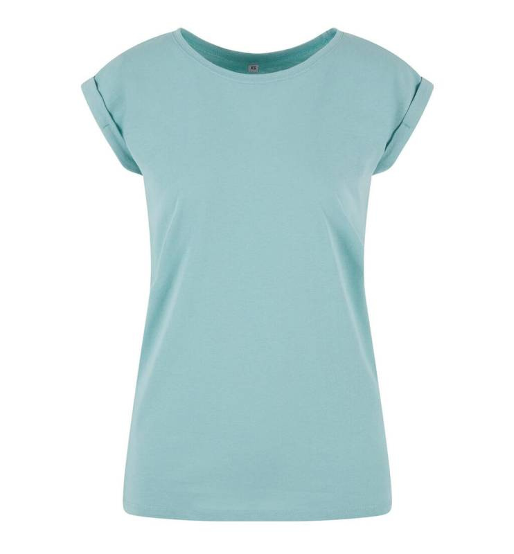 Damen-T-Shirt mit verlängerten Schultern, Blaue Minze – Build Your Brand (1)