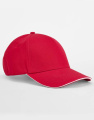 EarthAware® Clas. Bio-Baumwolle, 5-Panel-Sandwich-Peak, Klassisches Rot/Weiß