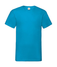 Valueweight V-Neck-T-Shirt, Azurblau