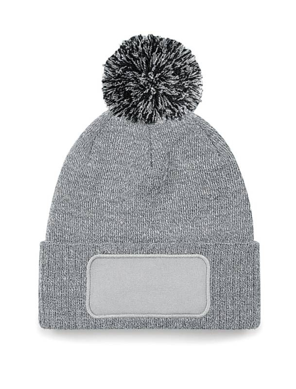 Snowstar® Patch Mütze, graumeliert/schwarz – Beechfield (1)