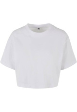 Damen-Shorts-Oversize-T-Shirt, weiß