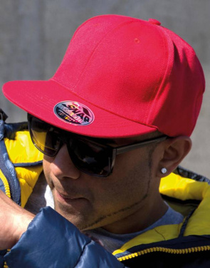 Bronx Original Flat Peak Snapback-Kappe, Saphir – Result Headwear (2)