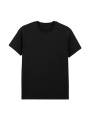 Leichtes Baumwoll-T-Shirt für Erwachsene ohne Etikett, schwarz