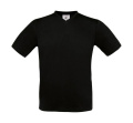 Exakter V-Ausschnitt T-Shirt, schwarz