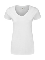 Damen Iconic 150 V-Ausschnitt T-Shirt, weiß