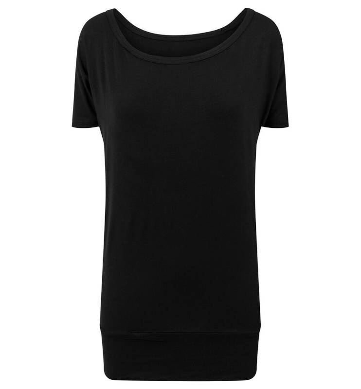 Damen-Viskose-T-Shirt, schwarz – Build Your Brand (1)