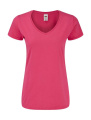 Damen Iconic 150 V-Ausschnitt T-Shirt, fuchsia, Fuchsie