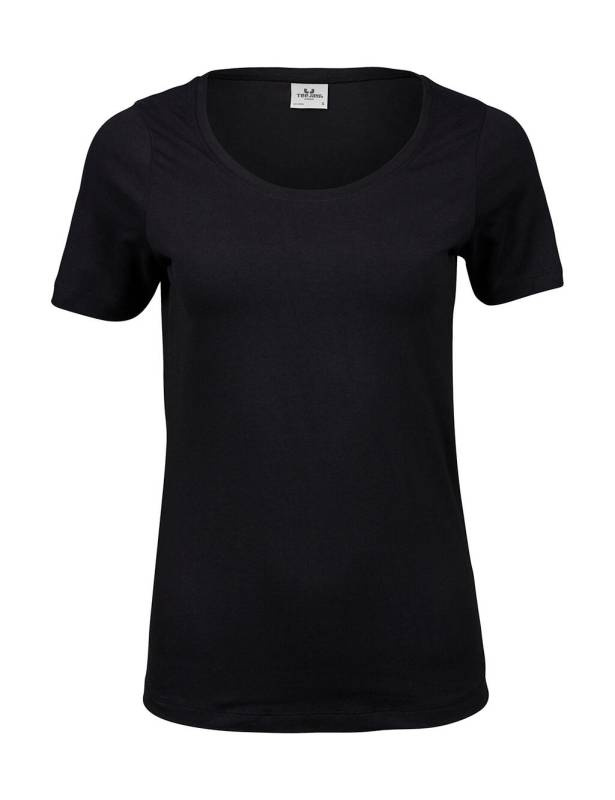 Damen Stretch-T-Shirt, schwarz – Tee Jays (1)