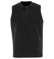 Damen Vintage-T-Shirt, ärmellos, schwarz
