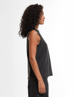 Damen Vintage-T-Shirt, ärmellos, schwarz – Build Your Brand (4)
