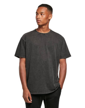 Acid-Washed Heavy Oversize T-Shirt, Dunkelkhaki – Build Your Brand (2)